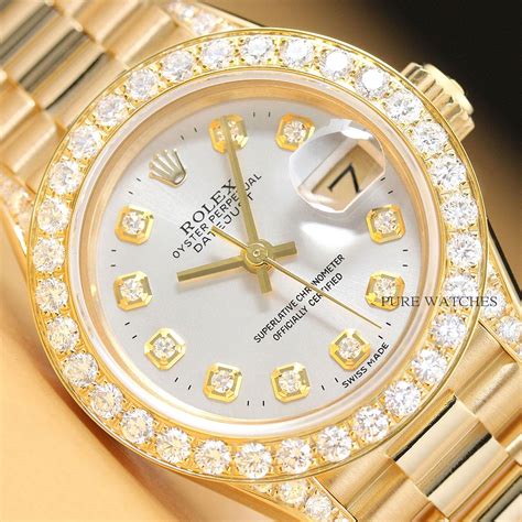 18k gold rolex|18k gold Rolex women's watch.